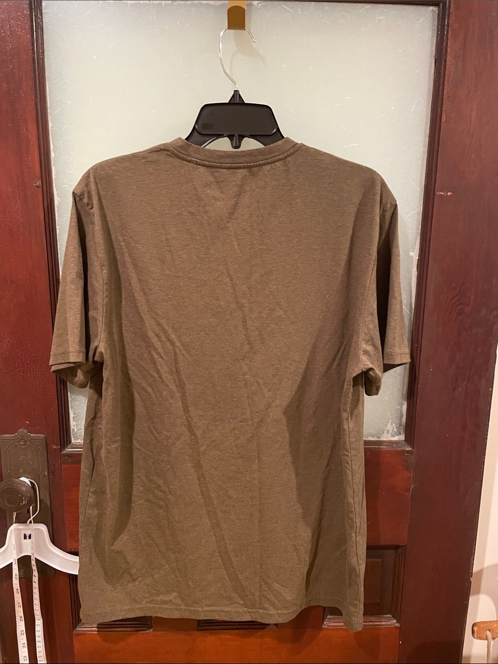Prana Men's Olive Brown V-Neck Short Sleeve Tee - Picture 3 of 3